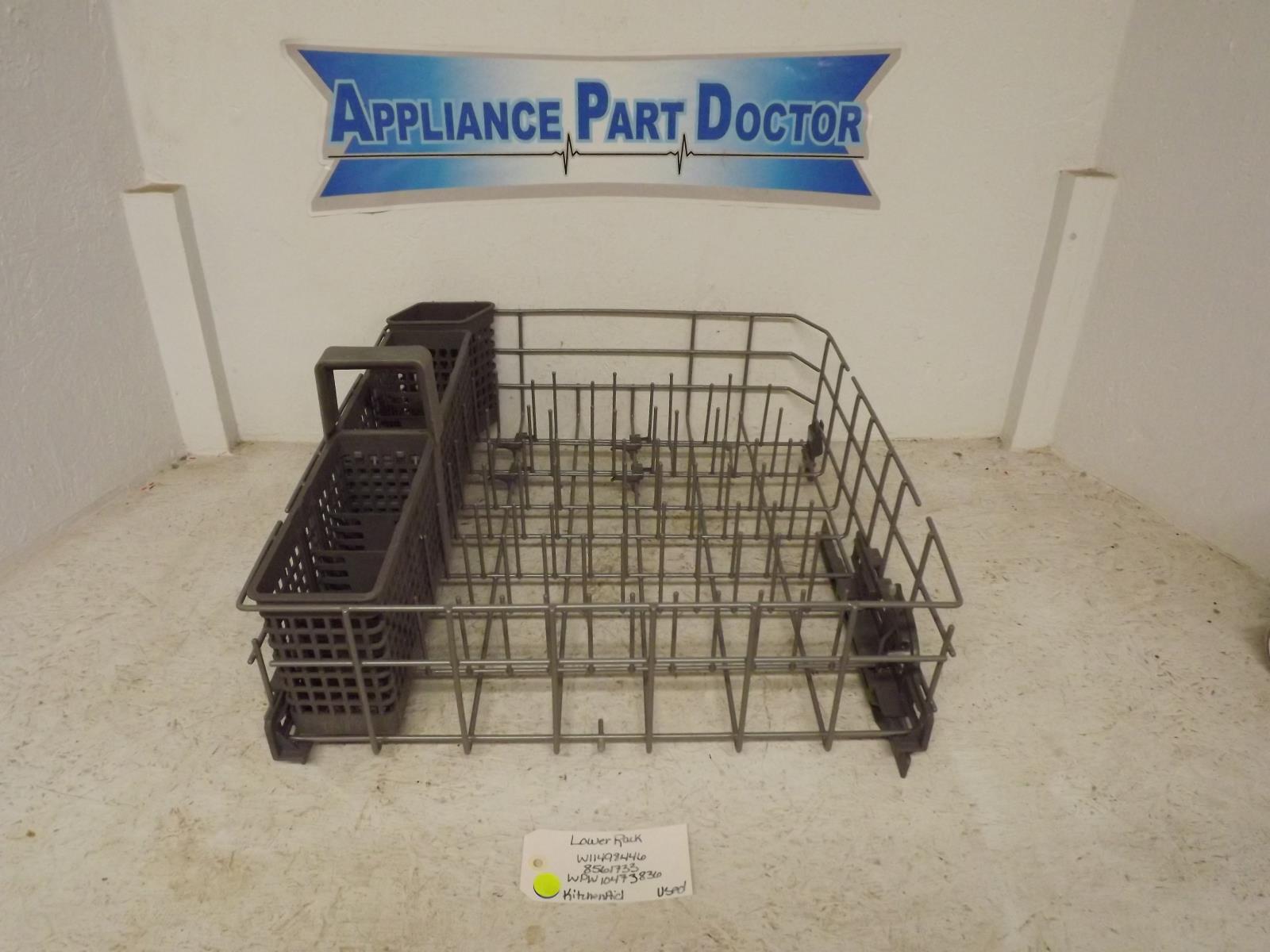 KitchenAid Dishwasher W11498446 8561733 WPW10473836 Lower Rack Used KitchenAid Dishwasher W11498446 8561733 WPW10473836 Lower Rack Used